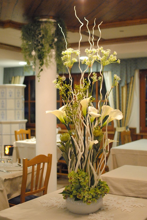Oairse Fiori artificiali con luci a LED ortensia artificiali in vaso di vetro fiori artificiali in seta decorazione feste centrotavola composizione floreale per matrimoni fiori finti bianchi 